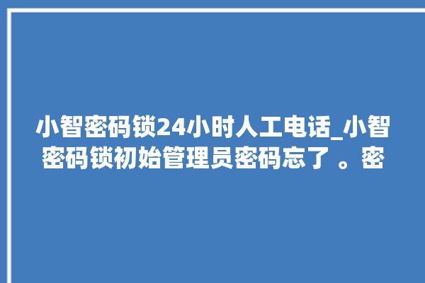 小智密码锁24小时人工电话_小智密码锁初始管理员密码忘了 。密码锁