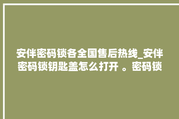 安伴密码锁各全国售后热线_安伴密码锁钥匙盖怎么打开 。密码锁