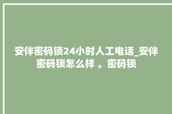 安伴密码锁24小时人工电话_安伴密码锁怎么样 。密码锁