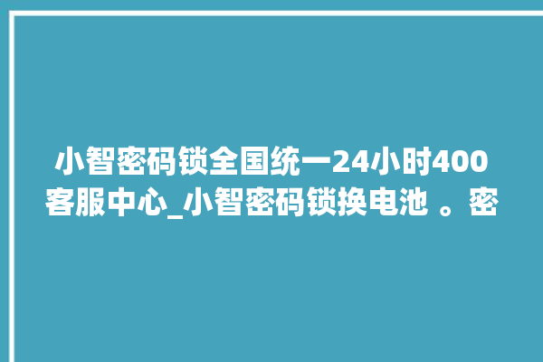 小智密码锁全国统一24小时400客服中心_小智密码锁换电池 。密码锁