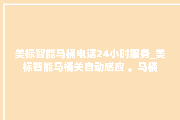 美标智能马桶电话24小时服务_美标智能马桶关自动感应 。马桶