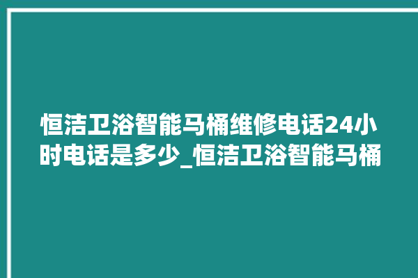 恒洁卫浴智能马桶维修电话24小时电话是多少_恒洁卫浴智能马桶冲水量怎么调节 。马桶