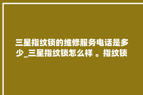 三星指纹锁的维修服务电话是多少_三星指纹锁怎么样 。指纹锁