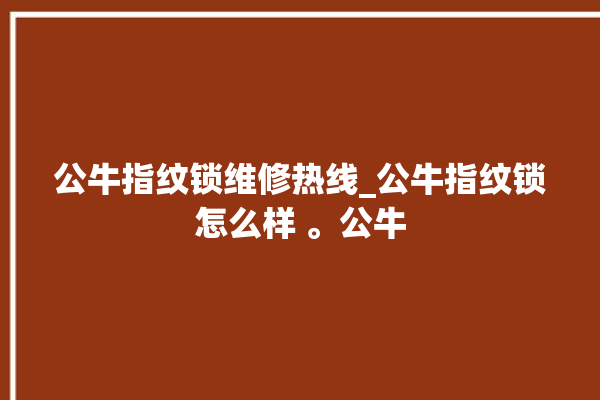 公牛指纹锁维修热线_公牛指纹锁怎么样 。公牛