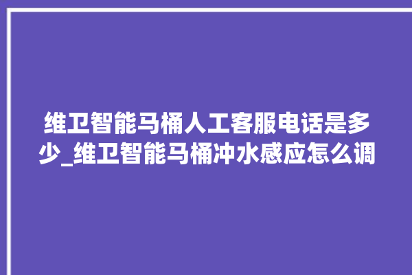 维卫智能马桶人工客服电话是多少_维卫智能马桶冲水感应怎么调 。马桶