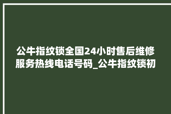 公牛指纹锁全国24小时售后维修服务热线电话号码_公牛指纹锁初始管理员密码忘了 。公牛