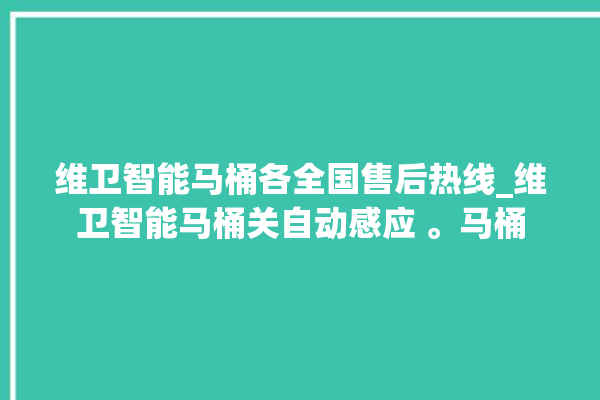 维卫智能马桶各全国售后热线_维卫智能马桶关自动感应 。马桶