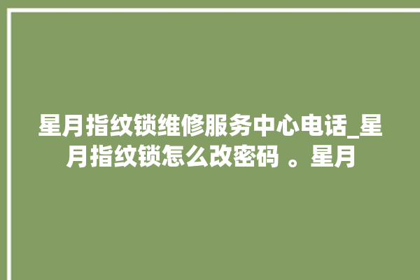 星月指纹锁维修服务中心电话_星月指纹锁怎么改密码 。星月