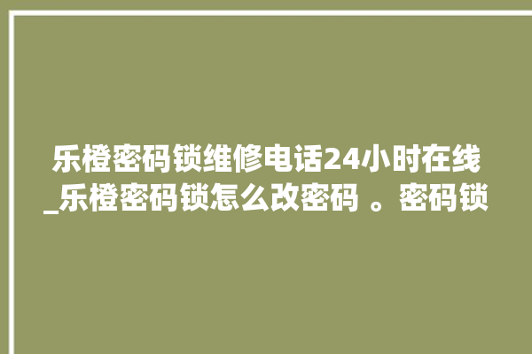 乐橙密码锁维修电话24小时在线_乐橙密码锁怎么改密码 。密码锁