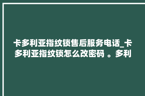 卡多利亚指纹锁售后服务电话_卡多利亚指纹锁怎么改密码 。多利亚