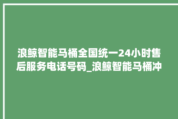 浪鲸智能马桶全国统一24小时售后服务电话号码_浪鲸智能马桶冲水感应怎么调 。马桶