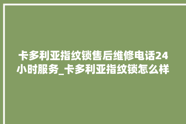 卡多利亚指纹锁售后维修电话24小时服务_卡多利亚指纹锁怎么样 。多利亚