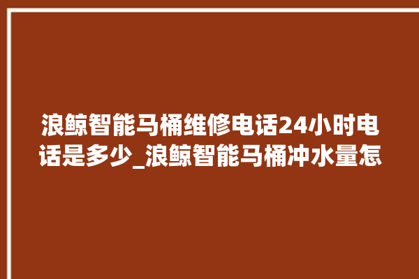 浪鲸智能马桶维修电话24小时电话是多少_浪鲸智能马桶冲水量怎么调节 。马桶