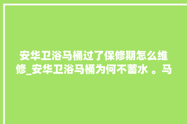 安华卫浴马桶过了保修期怎么维修_安华卫浴马桶为何不蓄水 。马桶