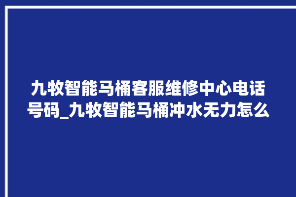 九牧智能马桶客服维修中心电话号码_九牧智能马桶冲水无力怎么解决 。马桶