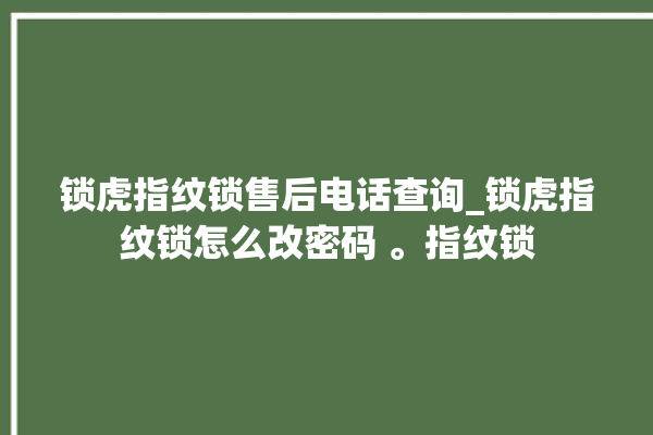 锁虎指纹锁售后电话查询_锁虎指纹锁怎么改密码 。指纹锁