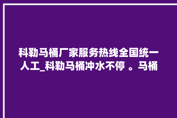 科勒马桶厂家服务热线全国统一人工_科勒马桶冲水不停 。马桶