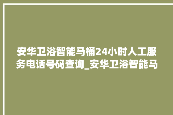 安华卫浴智能马桶24小时人工服务电话号码查询_安华卫浴智能马桶冲水量怎么调节 。马桶