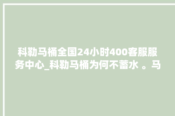 科勒马桶全国24小时400客服服务中心_科勒马桶为何不蓄水 。马桶