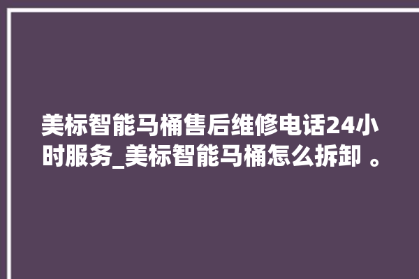 美标智能马桶售后维修电话24小时服务_美标智能马桶怎么拆卸 。马桶