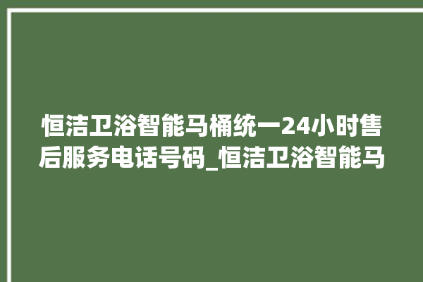 恒洁卫浴智能马桶统一24小时售后服务电话号码_恒洁卫浴智能马桶冲水感应怎么调 。马桶