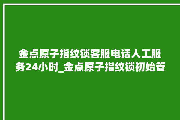 金点原子指纹锁客服电话人工服务24小时_金点原子指纹锁初始管理员密码忘了 。原子