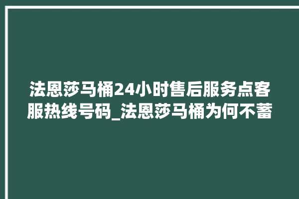 法恩莎马桶24小时售后服务点客服热线号码_法恩莎马桶为何不蓄水 。马桶