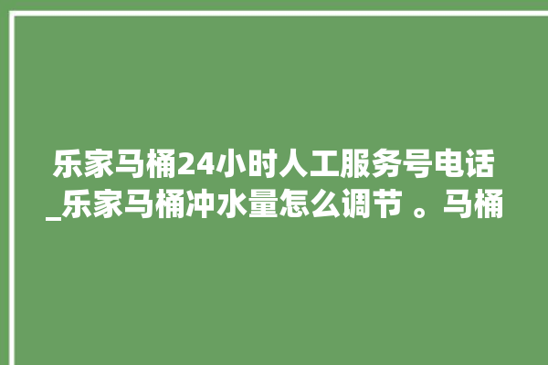 乐家马桶24小时人工服务号电话_乐家马桶冲水量怎么调节 。马桶