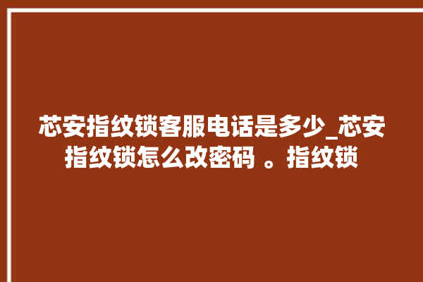 芯安指纹锁客服电话是多少_芯安指纹锁怎么改密码 。指纹锁