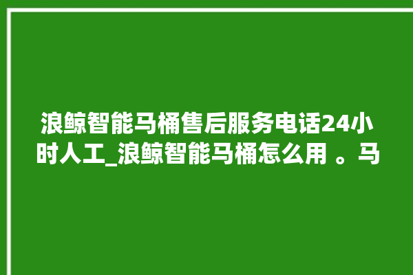 浪鲸智能马桶售后服务电话24小时人工_浪鲸智能马桶怎么用 。马桶