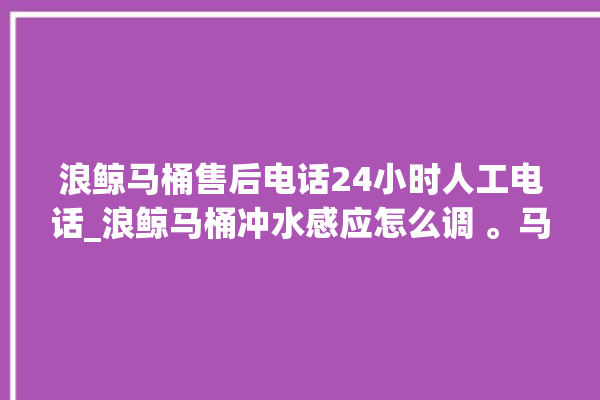 浪鲸马桶售后电话24小时人工电话_浪鲸马桶冲水感应怎么调 。马桶