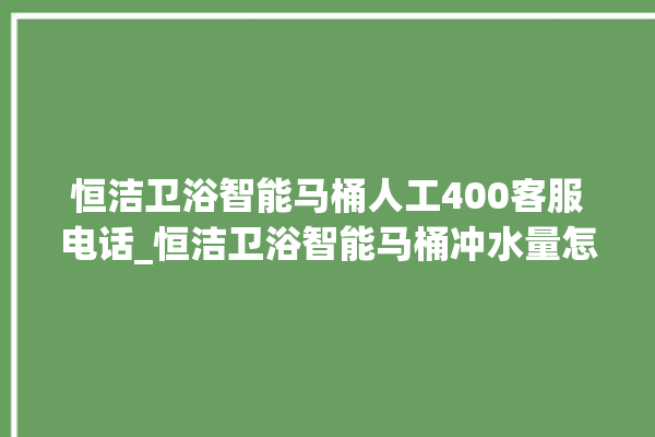 恒洁卫浴智能马桶人工400客服电话_恒洁卫浴智能马桶冲水量怎么调节 。马桶