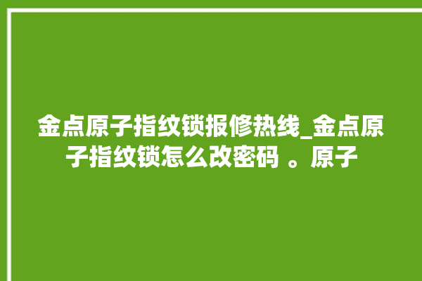 金点原子指纹锁报修热线_金点原子指纹锁怎么改密码 。原子