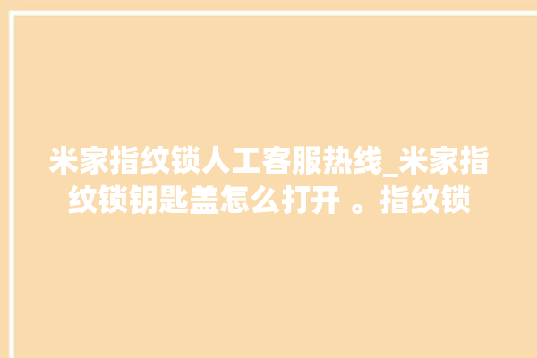 米家指纹锁人工客服热线_米家指纹锁钥匙盖怎么打开 。指纹锁