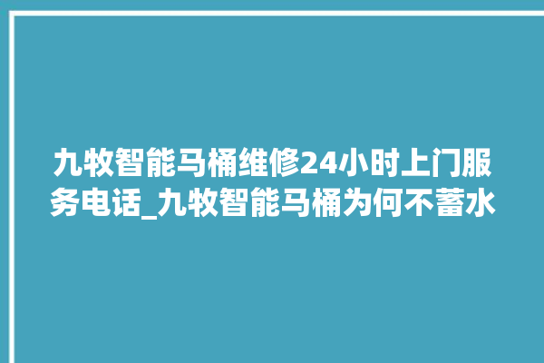 九牧智能马桶维修24小时上门服务电话_九牧智能马桶为何不蓄水 。马桶