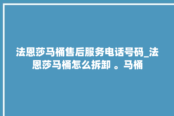 法恩莎马桶售后服务电话号码_法恩莎马桶怎么拆卸 。马桶