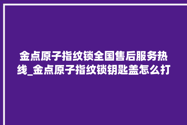 金点原子指纹锁全国售后服务热线_金点原子指纹锁钥匙盖怎么打开 。原子