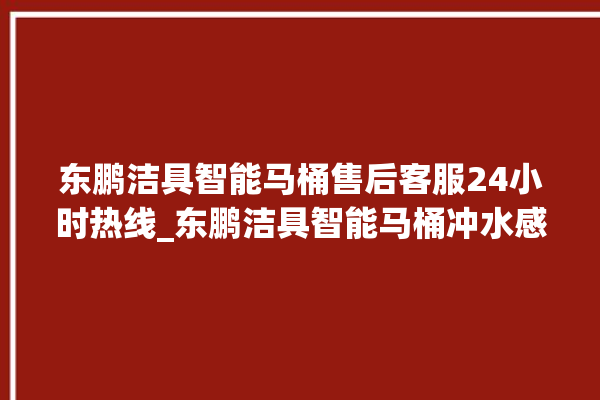 东鹏洁具智能马桶售后客服24小时热线_东鹏洁具智能马桶冲水感应怎么调 。马桶