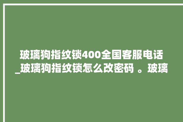 玻璃狗指纹锁400全国客服电话_玻璃狗指纹锁怎么改密码 。玻璃