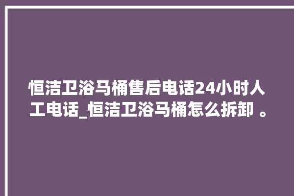 恒洁卫浴马桶售后电话24小时人工电话_恒洁卫浴马桶怎么拆卸 。马桶