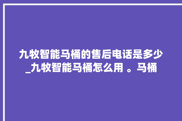 九牧智能马桶的售后电话是多少_九牧智能马桶怎么用 。马桶