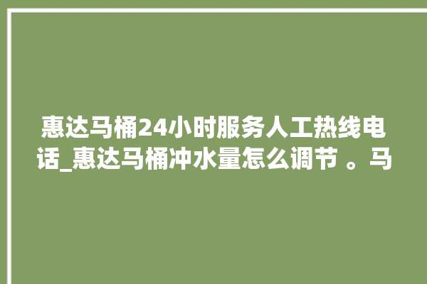 惠达马桶24小时服务人工热线电话_惠达马桶冲水量怎么调节 。马桶