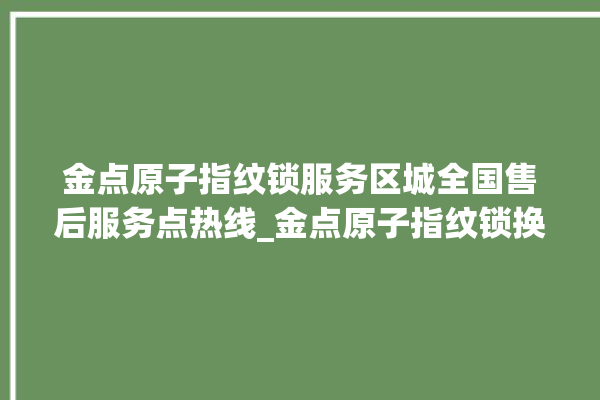 金点原子指纹锁服务区城全国售后服务点热线_金点原子指纹锁换电池 。原子