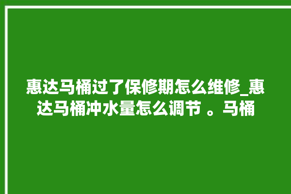 惠达马桶过了保修期怎么维修_惠达马桶冲水量怎么调节 。马桶