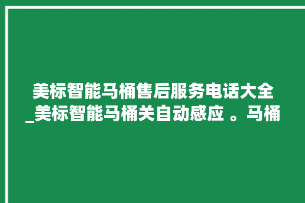 美标智能马桶售后服务电话大全_美标智能马桶关自动感应 。马桶