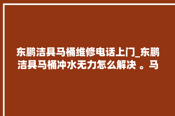 东鹏洁具马桶维修电话上门_东鹏洁具马桶冲水无力怎么解决 。马桶