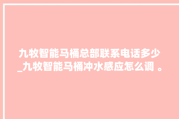 九牧智能马桶总部联系电话多少_九牧智能马桶冲水感应怎么调 。马桶