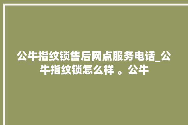 公牛指纹锁售后网点服务电话_公牛指纹锁怎么样 。公牛