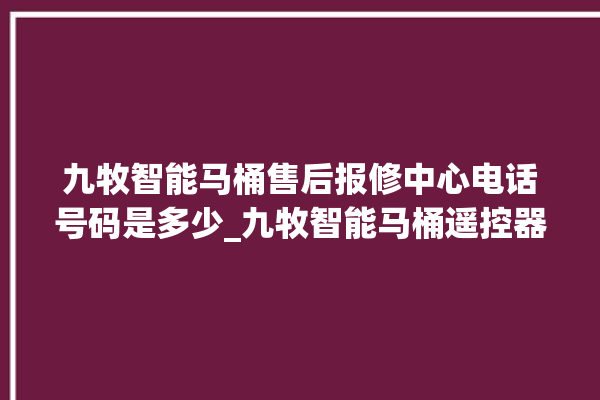 九牧智能马桶售后报修中心电话号码是多少_九牧智能马桶遥控器说明书 。马桶