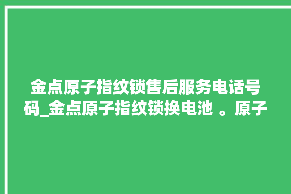 金点原子指纹锁售后服务电话号码_金点原子指纹锁换电池 。原子